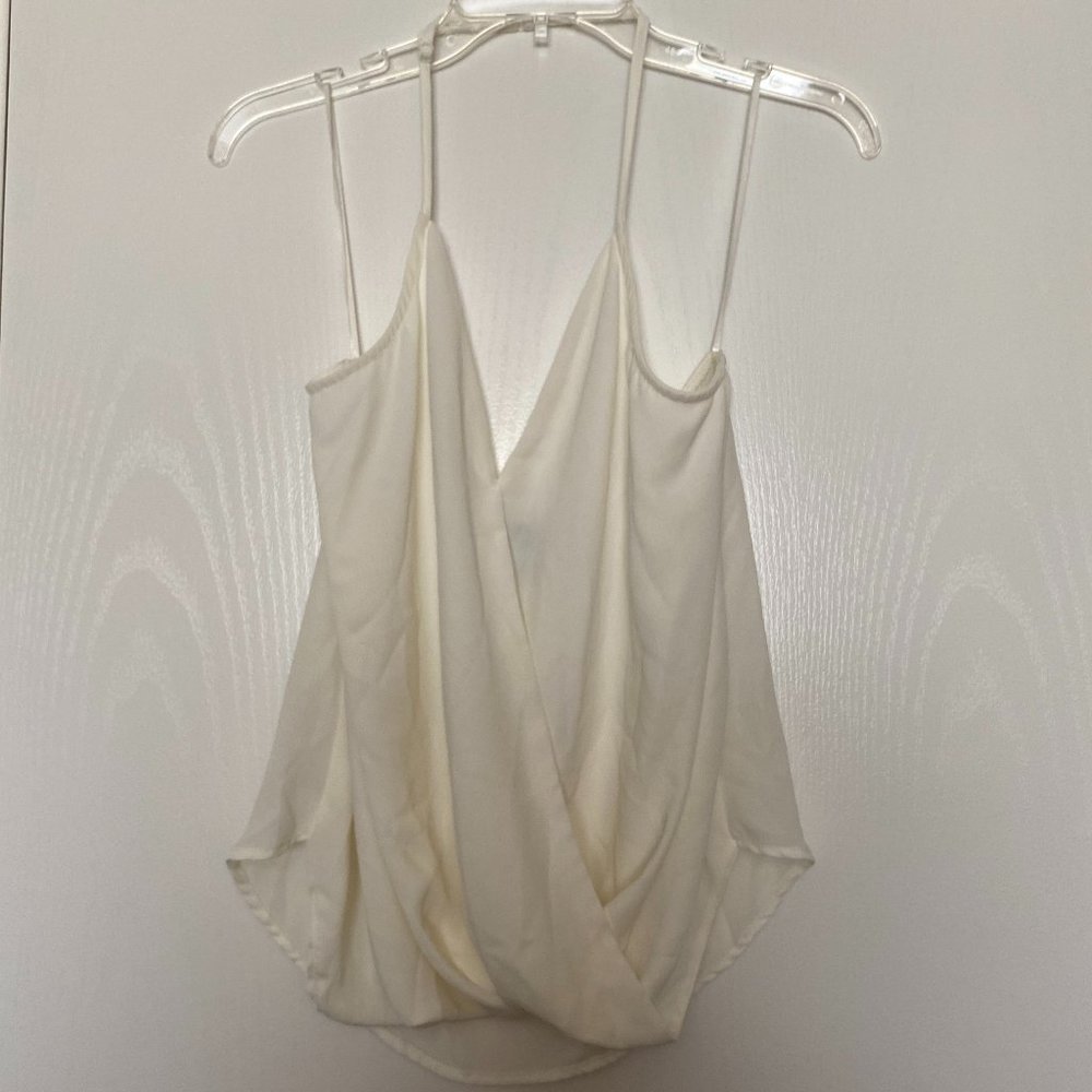 NEW aqua draped halter top blouse